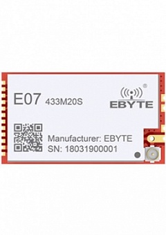 E07-433M20S, Module LoRa spread spectrum UART 915MHz 20dBm 0.3k~19.2k 21х36мм