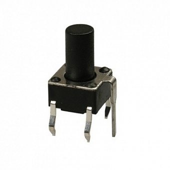 DTSMG-62N-V-T/R, кнопочный переключатель SPST-NO, 0,05A/12ВDC, SMT, 1,6Н, 6,2x6,2мм