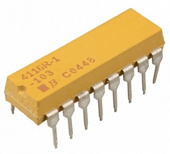 4116R-1-103LF, Резисторная сборка (8x10кОм 2% DIP-16)