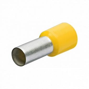 DN25016, Кабельный наконечник втулочный изол, цвет желтый. Гильза 16 мм. Под провод 25.0 мм.кв.