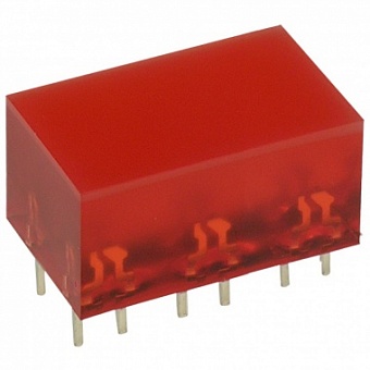 L-885/6IDT, светодиодный индикатор красная 10х16мм 10мКд