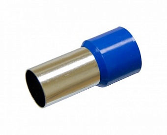 E120-27 BLUE, Наконечник трубчатый с защитой провода, 1x120.0 мм.кв., матер.: обжимной гильзы - медь