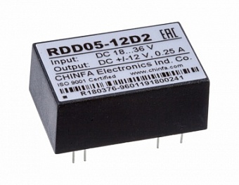 RDD05-12D2 DC-DC18-36V/+-12V,250mA