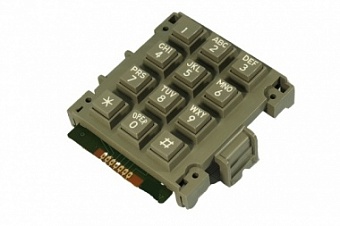 AK-507-A-GGW, Клавиатура пластиковая, кол-во кнопок 3х4 (буквенно-цифровая), разм.: 76.2 х 70.4 мм,