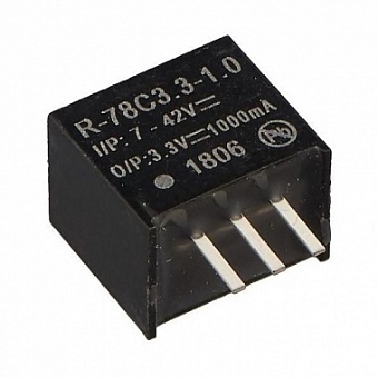 R-78C3.3-1.0, Преобразователь DC/DC (вых.: 3,3В 1A) SIP3
