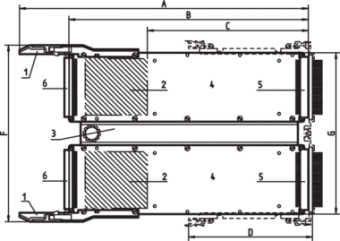 23022-010, TESTADAPT.6U280 VME J1J296/96C