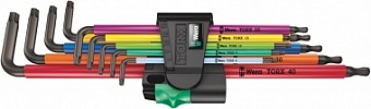 967/9 TX XL Multicolour TORX® 1 Набор Г-образных ключей, удлиненный, с шаром, TX 8 - TX 40, 9 предме
