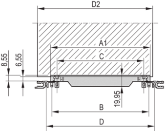 64560-076, GUIDE RAIL 160MM HEAVY DUTY