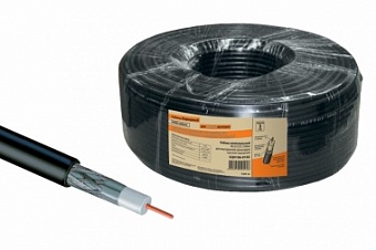 SQ0106-0102, RG-6 кабель коаксиальный CCS для внутр. прокладки черный