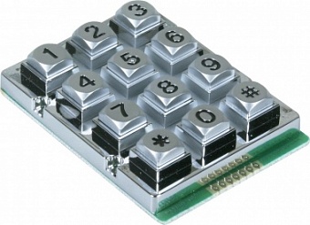 AK-207-N-SSB-WP-MM, Клавиатура металлическая, водонепроницаемая, кол-во кнопок 3х4 (цифровая), разм.