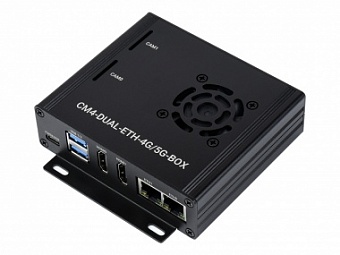 Dual Gigabit Ethernet 5G/4G Mini-Computer Based on Raspberry Pi Compute Module 4 (NOT Included), Met