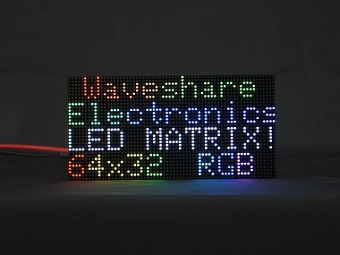 RGB full-color LED matrix panel, 2.5mm Pitch, 64x32 pixels, adjustable brightness