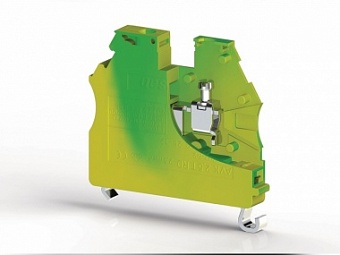 AVK2,5TRD (земля), Клеммник на DIN-рейку 2,5 мм.кв.