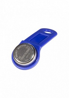 DS1990A-blue, ключ электронный Touch Memory  с держателем синий