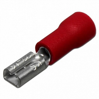 FDV1-110(5)-RED, Разъем ножевой изолированный мама, Сеч.провода: 0.5-1.5 мм2, Ширина.: 2,8 мм. мат.: