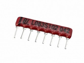 L083S102, Сборка резисторная (1кОм SIP8)