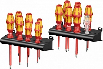 Kraftform Big Pack 100 VDE набор диэлектрических отвёрток с двумя подставками, 14 предметов