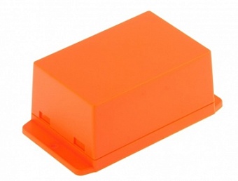 NUB904527OR, Корпус для РЭА 90x45,6x27,5мм (пласт., с фланцами, оранжевый)