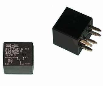 898-1CH-C-R1 12VDC, Реле электромагнитное авто пайка в плату, резистор. Упр.: 12VDC, Потр. мощн.: 1.