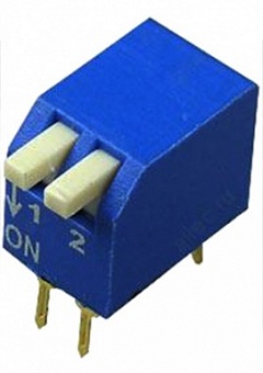 RPL-02, DIP переключатель 2 поз.уг.90 (аналог SWD3-2)