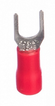 SQ0503-0003, НВИ1,25-5, клемма тип U М5 вилка 0,5-1,5мм красная (100шт)
