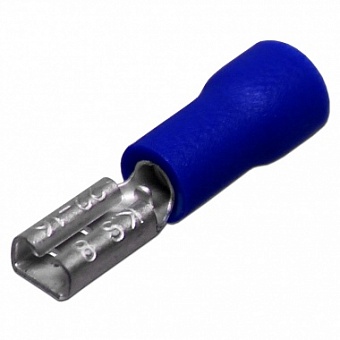 FDV2-110(5)-BLUE, Разъем ножевой изолированный мама, Сеч.провода: 1.5-2.5 мм2, Ширина.: 2,8 мм. мат.