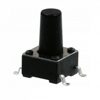 KAN0649-0951B1001-B42 (аналог DTSM-65N-V-T/R), 6x6mm smd tact switch H=9.5mm Black stem Operat