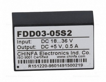 FDD03-05S2, DC -DC 18-36V/ +5V, 500mA