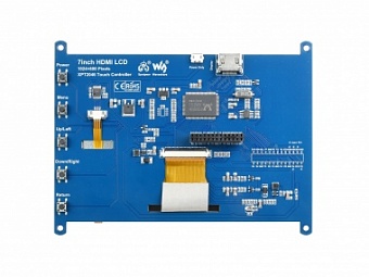 7inch Resistive Touch Screen LCD, 1024×600, HDMI, IPS, Various Systems Support SKU: 12104