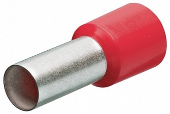 Гильзы контактные с пластиковым изолятором, красные, 10.00 кв. мм (AWG 7), 100 шт, 22 мм