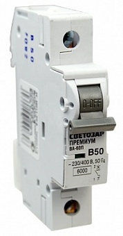 SV-49011-50-B, Автоматический выключатель 1 полюс.50А, отключ.сп. 6кА
