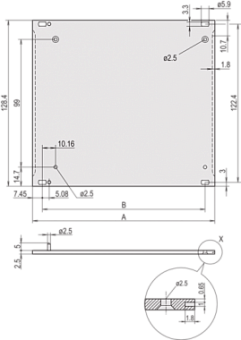 20838-098, FRTPL.EMC RF+HANDLE 3U 28HP