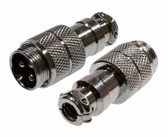 1-563-3, разъем MIC-16 3 pin штекер металл на кабель