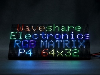 RGB Full-Color LED Matrix Panel, 4mm Pitch, 64*32 Pixels, Adjustable Brightness