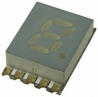 KCSC02-102, (KPSC02-102), 5.1мм, 7-сегментный индикатор, зеленый 10мКд