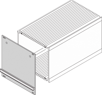 20838-004, FRONTPL. RF + HANDLE 3U 14HP