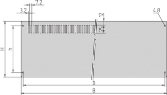 30823-036, Задняя панель 4U 63HP