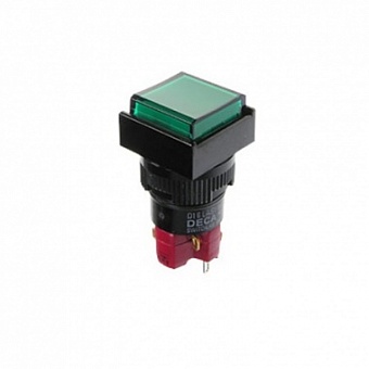 D16LAS1-1abHG кнопка с фикс. 250В/5А, LED подсветка