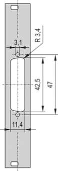 30118-334, PART.FRTPL.3U 4HP 1X25WAY DC