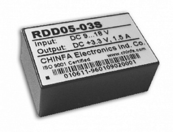RDD05-03S2, DC -DC 18-36V/+3.3V, 1.5A