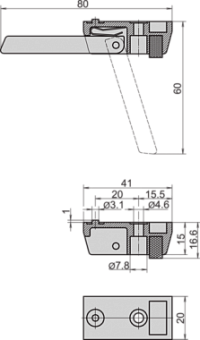 10603-002, Алюминиевая литая откидная ножка