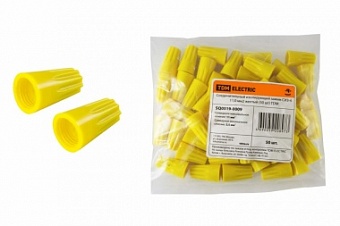 SQ0519-0009, Соединительный изолирующий зажим СИЗ-4 11,0 мм2 желтый (50 шт)