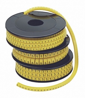 OM-2-D, Маркер кабельный D, сечение провода = 2 мм2, d внутр. = 3.6 мм, ширина = 11 мм, мат.: мягкий