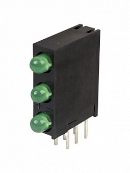 L-7104SA/3GD, Светодиодный модуль 3LEDх3мм/зеленый/568нм/10-25мкд/40°