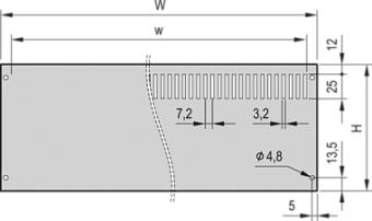 24576-154, REAR PANEL 4U  84HP VENTED