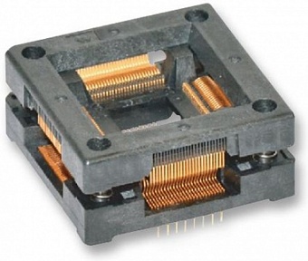 3010-064-6-08, Зажим (ZIF-панель) для микросхем в корпусе QFP64 (10x10)