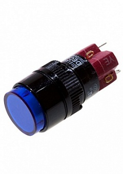 D16LAR1-1abJB, кнопка с фиксацией и LED подсветкой 250В 5А