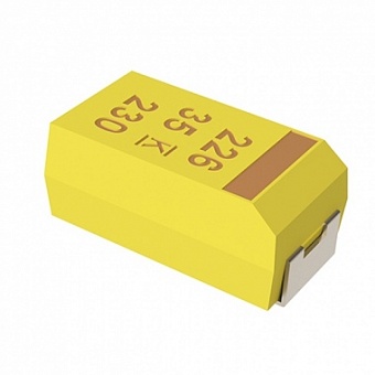 T491A106K020AT, ЧИП-конденсатор танталовый твердый 10мкФ 20В типоразмер A ±10% (3.2х1.6х1.6мм) выв