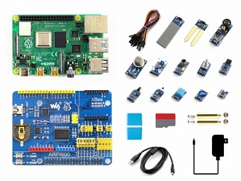 PI4B-8GB Sensor Kit EU, Raspberry Pi 4 Model B with 13x Popular Sensors
