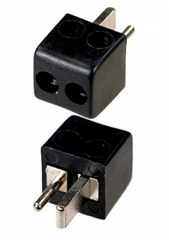 1-606,Разъем аудиоточка-тире шт пластик на кабель, черный кубик